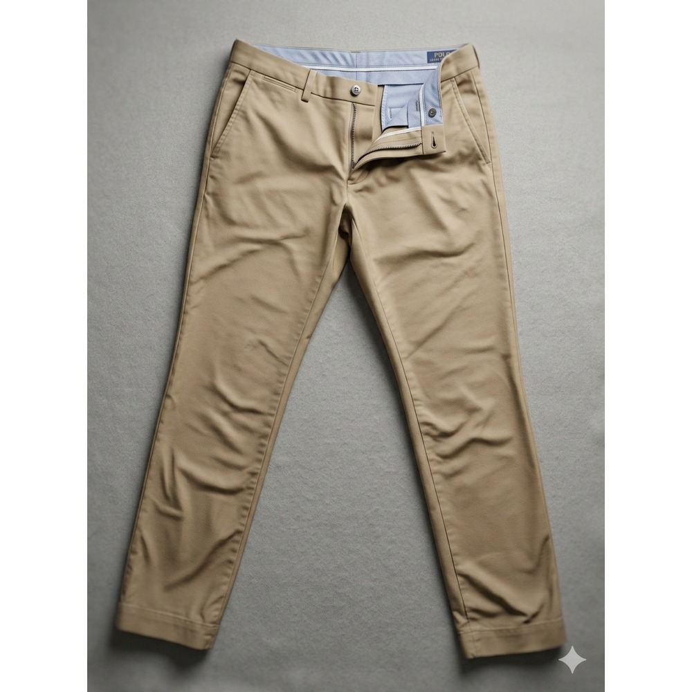 Polo Ralph Lauren 0200011695 Men's Slim Fit Tan Chino Pants. Size 32x34